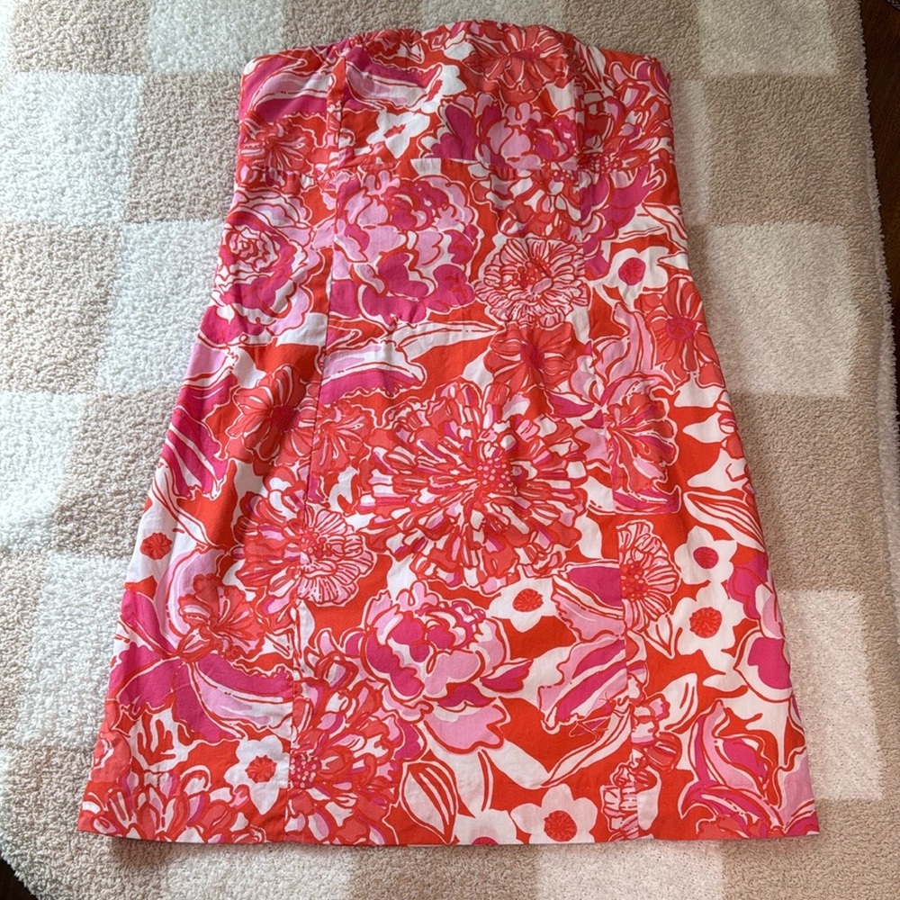 Lilly Pulitzer Floral Strapless Dress